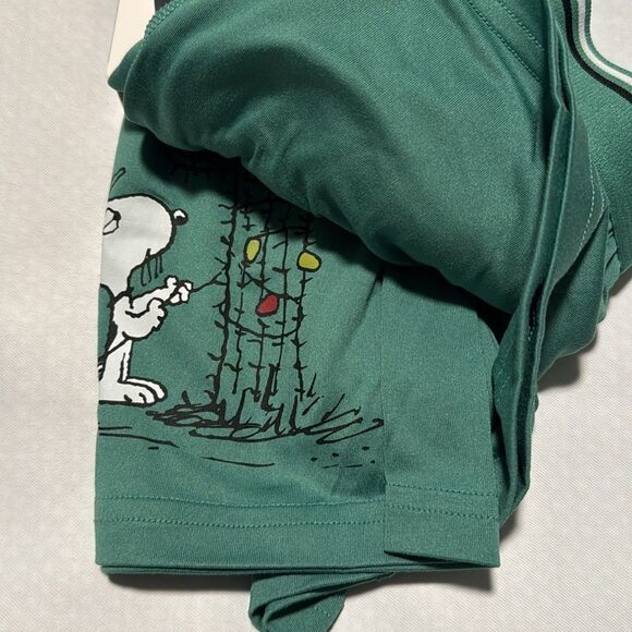 Snoopy Boxers Mens Small American Eagle Pocket Green - Picture 3 of 3